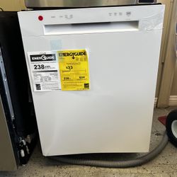 New Open Box Lg Dishwasher In White With Stainless Steel Tub 