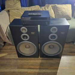 BAFLES TECHNICS PARLANTES 15" SB LX 90 3 VIAS AND STEREO RECEIVER INSIGNIA BLUETOOTH 230 WATTS 
