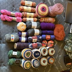 YARN LOT- 36  SKEINS