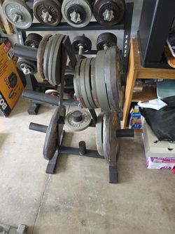 Olympic weights with stand