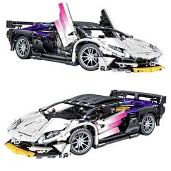 XiaoRuiPin 1/14 Scale MOC Car Model Kit -1337 Pieces, Children's Toy Building Blocks Racing Puzzle Set, Suitable for 8-9-10-11-12 yeas up Boys and Adu