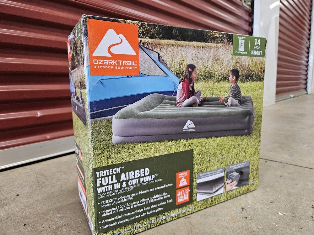 Ozark Trail Tritech Airbed Full 14 inch with in & out Pump