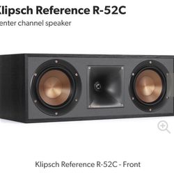 Klipsch R52c. **NEW IN BOX**