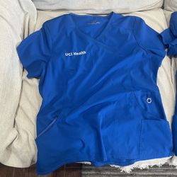 Blue scrubs XL Tops Only 