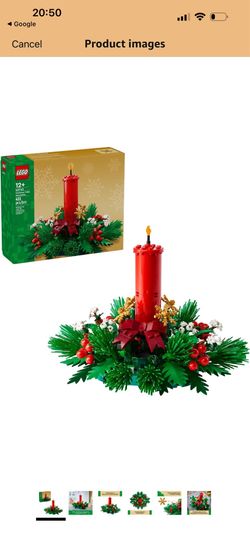 LEGO Christmas Table Decoration Building Toy for Kids - Brick-Built Holiday Centerpiece & Festive Room Decor - Christmas Craft for Girls & Boys, Ages 