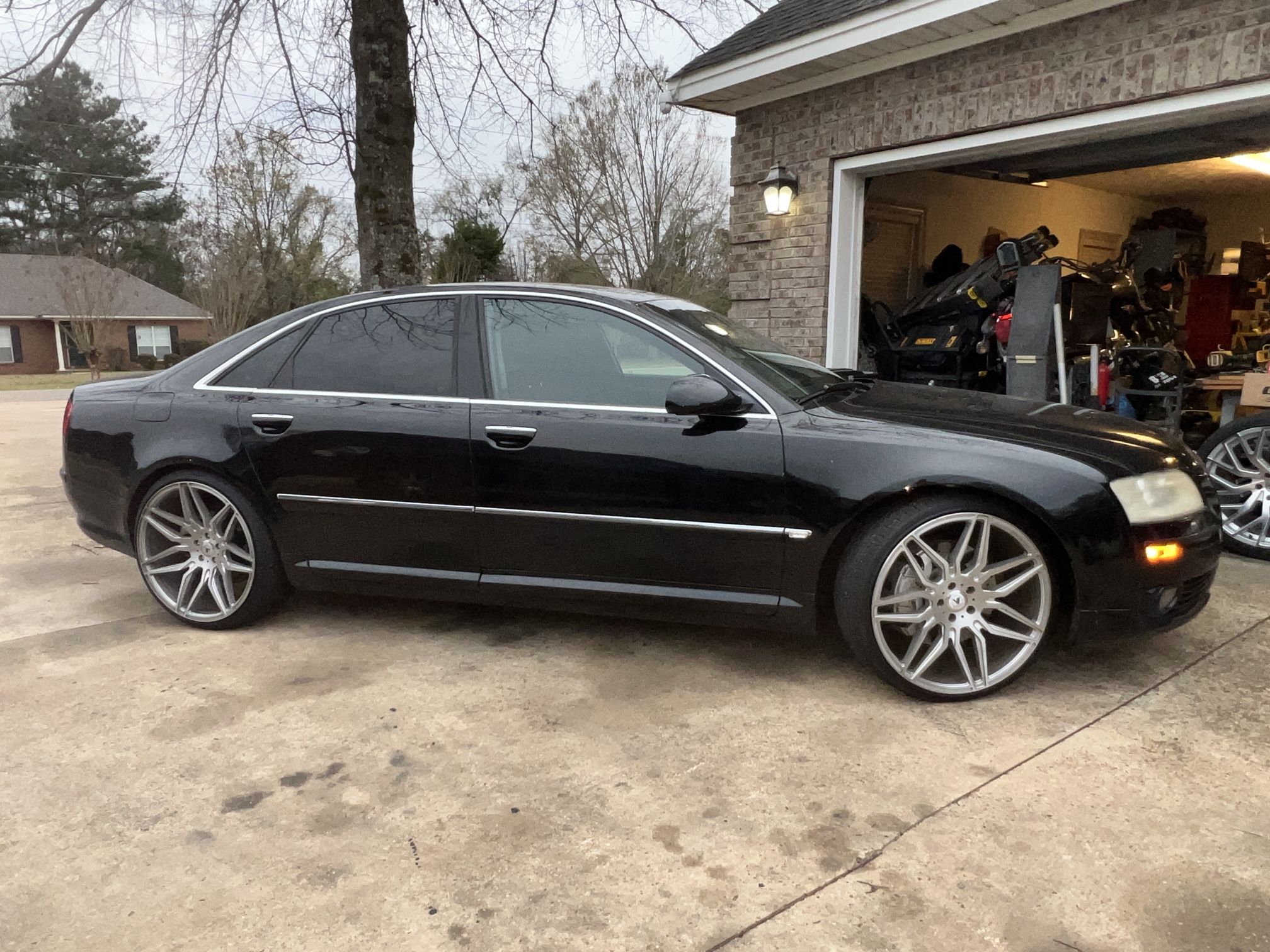22x11& 22x9 Ashanti Black Label Concave Silver & Machined Rims & Tires