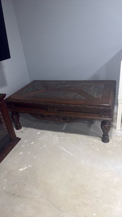 Coffee table wood and granite