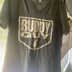 BUDDY GUY CONCERT  Large T SHIRT SHORT SLEEVE WOMENS V NECK 2024