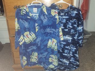 (2) SUMMER BEACH SHIRTS IN GOOD CONDITION SIZE-XL