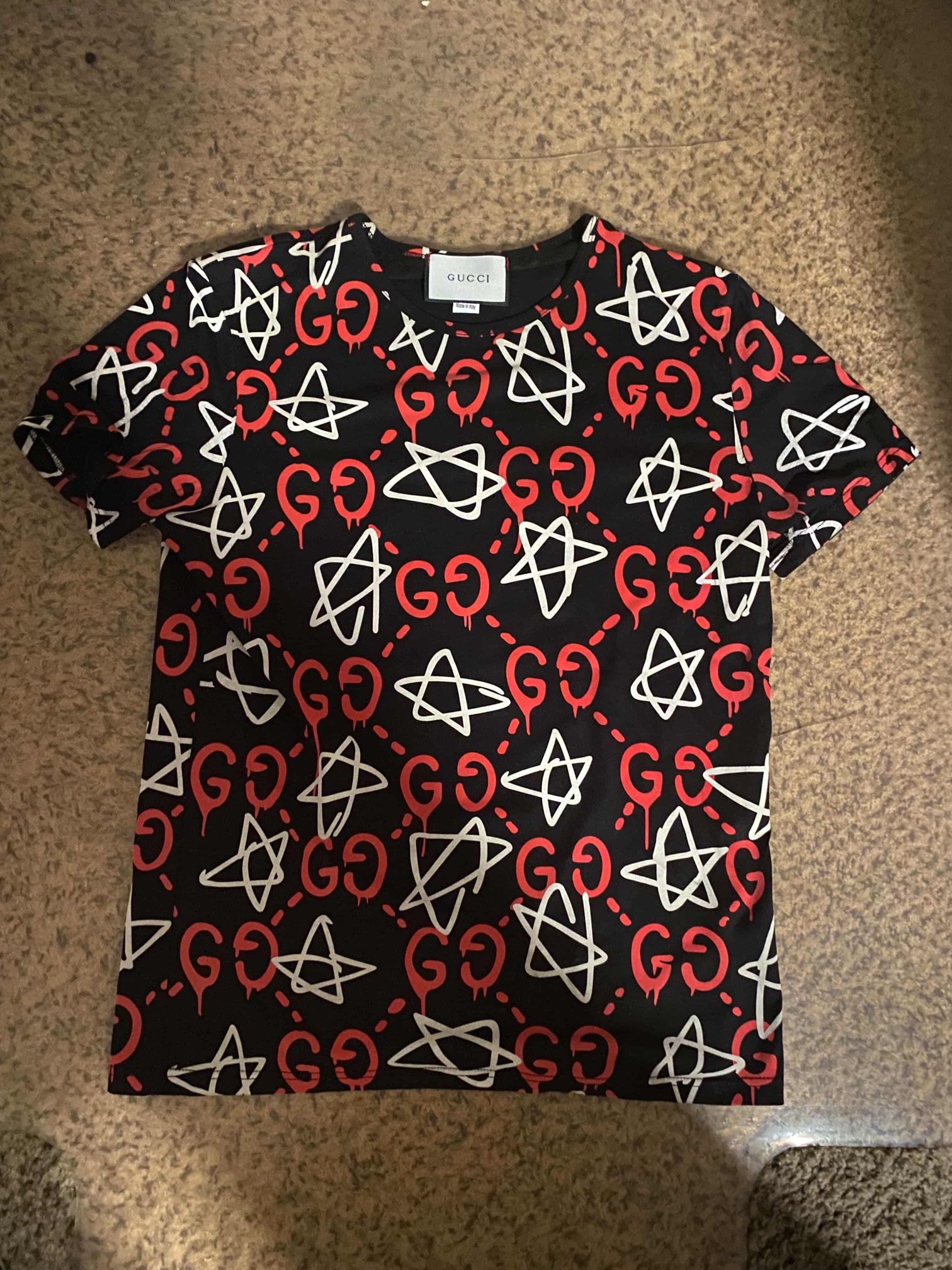 Gucci Navy Ghost Monogram T-Shirt
