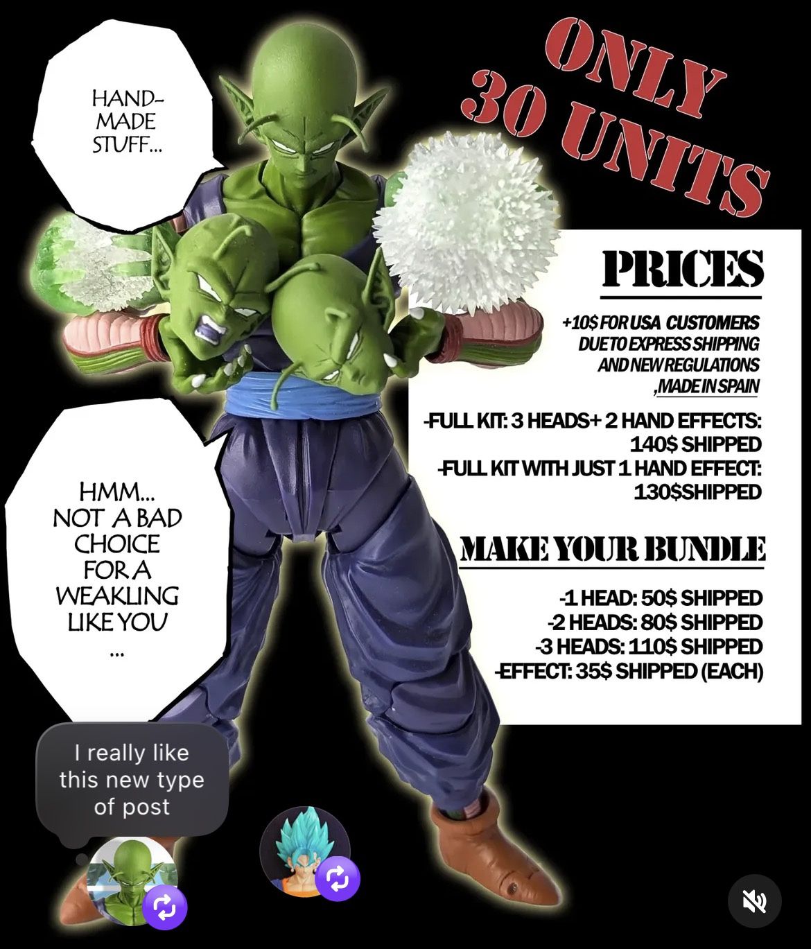 Sh Figuarts Piccolo Headsculpts Only