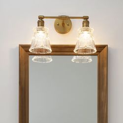 Pathson 2 Light Glass Vanity Sconce