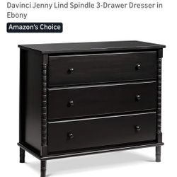 Davinci Jenny Lind Spindle 3-Drawer Dresser in Ebony BNIB