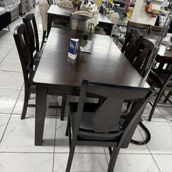 7pc Dining Set 🔥 Take It Home With Only $50 Down 