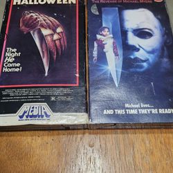 Horror VHS Movies Tapes Lot 4 ( 4 Vhs Movies ) Halloween Vhs Movie