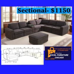 Free Delivery—Brand new sectional sofa couch 
