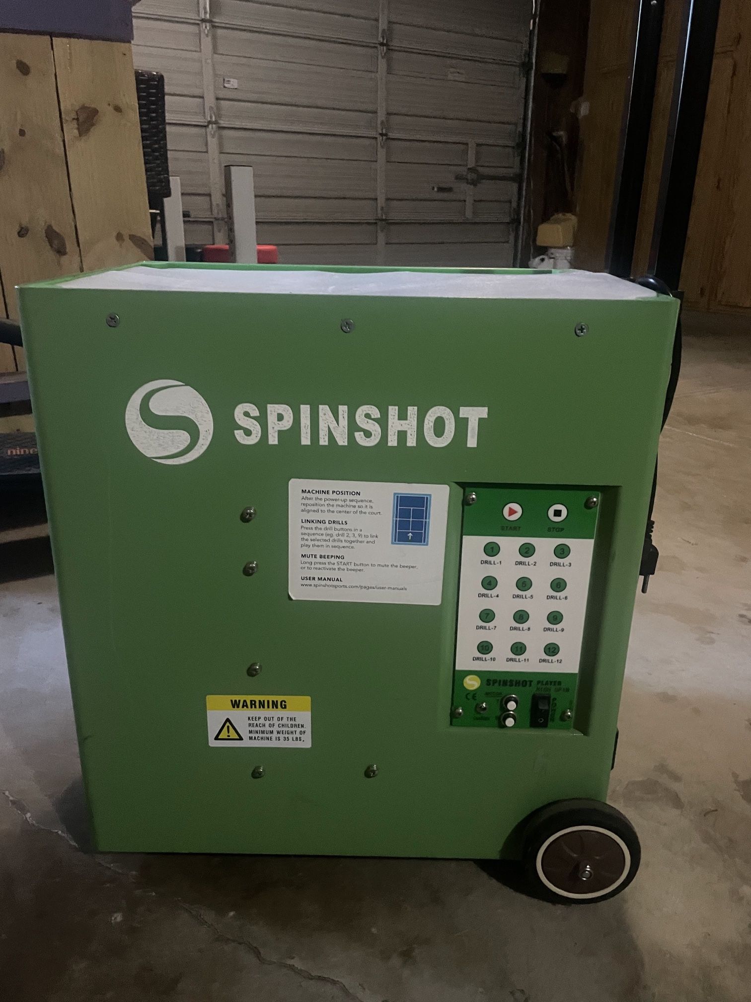 Spin shot Player Tennis Ball Machine