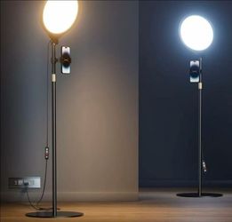 Ring Light with Stand for Zoom Meetings, 360° Rotate 10.5" Zoom Lighting for Computer Video Conference Light Desk Light, Full-Screen LED Lighting with