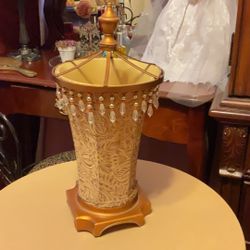 Vintage Inspired Small Side Table Lamp 15 Inches High