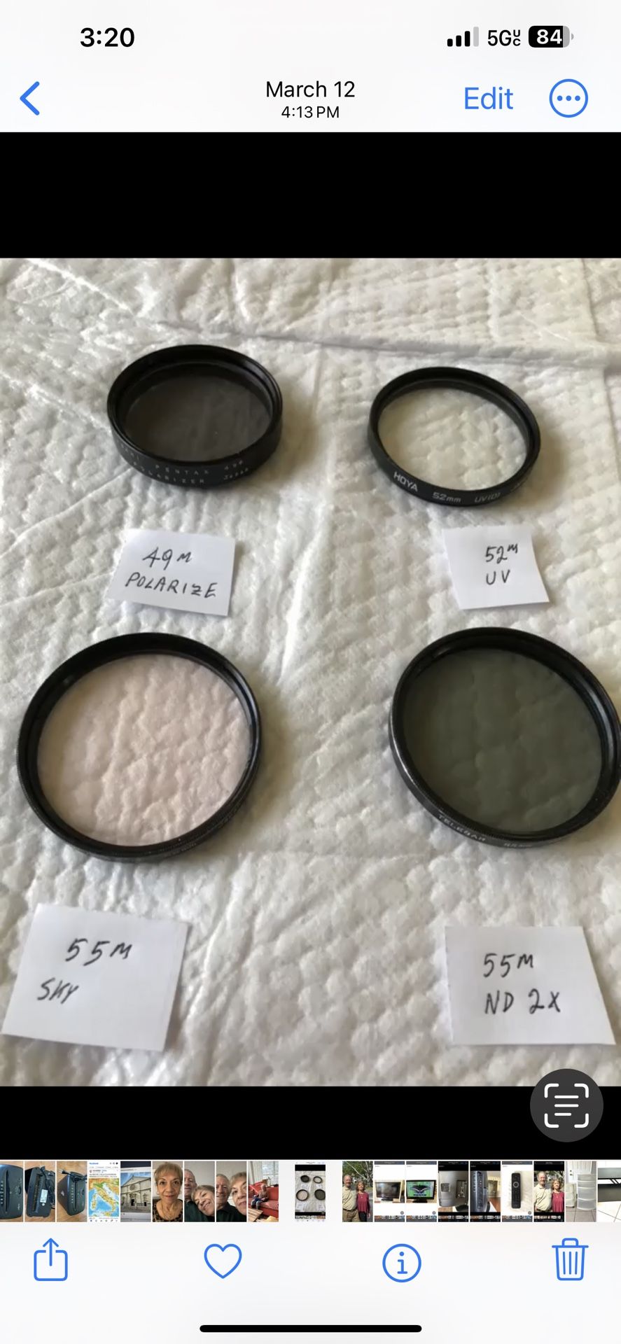 Filters For. Cameras And Video Cameras