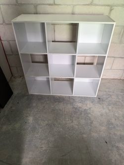 White 9-Cube Storage Shelf Unit
