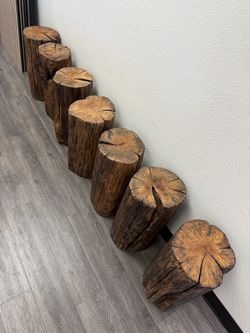 Solid Wood Stump Side Table / Stool – 20” Tall