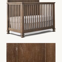 Restoration Hardware Crib With Toddler Bed Conversion Kit