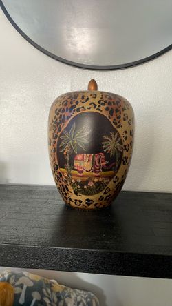 Cheetah Print with Elephant Vase