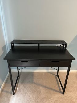 Computer Desk with Drawers & Monitor Stand – 39” – Black – $39