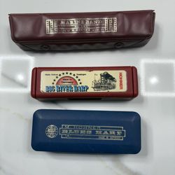 Vintage M Kohner Harmonica Blue Harp Big River Harp Marine Band Seiko Guitar Tuner 