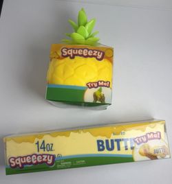 Squeezy Pineapple Squishy Squeezey and 14oz Long butter stick!