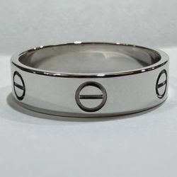 Cartier LOVE RING classic model 18k white gold size 62 full set