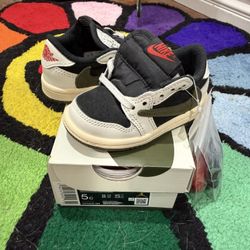 Jordan 1 Low Travis Scott Olive Toddler