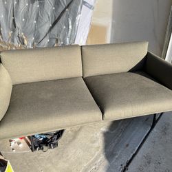 Taupe/Light Green Sofa