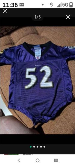 Unisex Children Ray Lewis Baltimore Ravens NFL Fan Apparel Onesie! 12 months