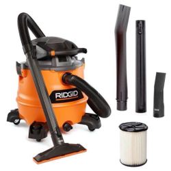 RIDGID 16 Gal. 6.5 Peak HP NXT Shop Vacuum Wet Dry Vac with Detachable Blower, Filter, Locking