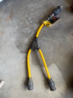 2-ft 12 / 3 Heavy Duty 3 Prong Yellow Outdoor Extension Power Cord