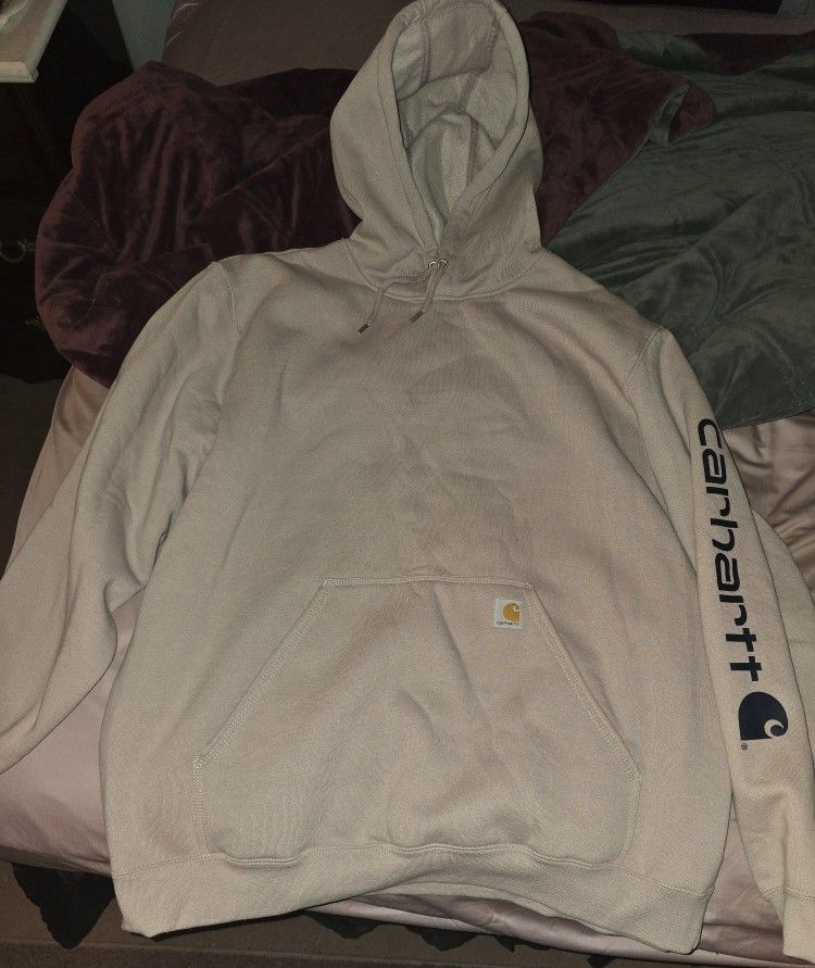 mens/unisex carhartt hoodie worn a few times smoke free home $35 sz.2XL loose fit see description