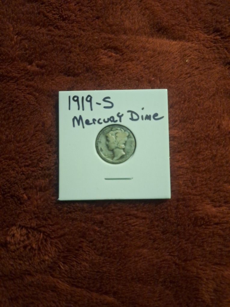 1919 Silver Mercury Dime