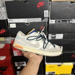 Nike Off White Dunk Lot 16 size 10  USED But Clean