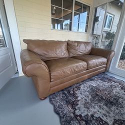 Bassett Furniture Leather Couch 