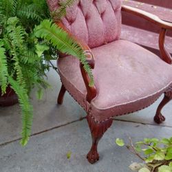 Antique Coral Color Chair