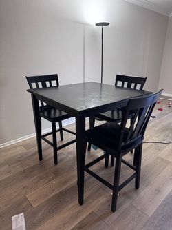 Black Wood table Dining Set 3
