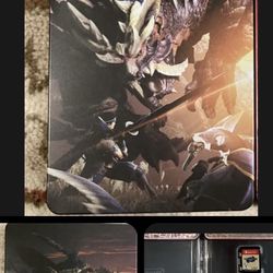 Monster Hunter Rise Collector Edition Steel Case Book Game Cart Action Online Rp