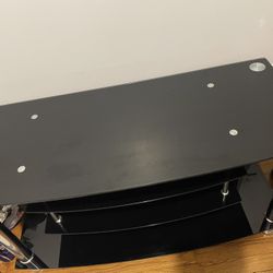 Black Tempered Glass Tv Stand 