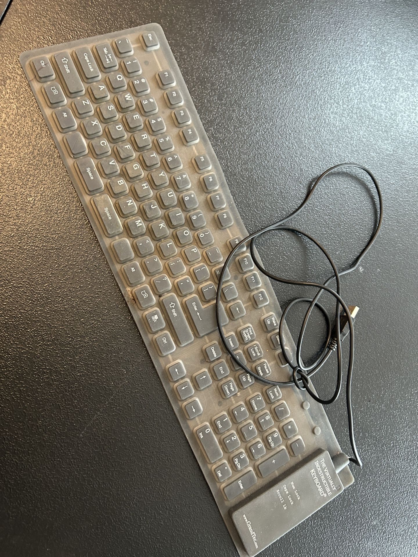 Indestructible keyboard Folds And Can Get Wet
