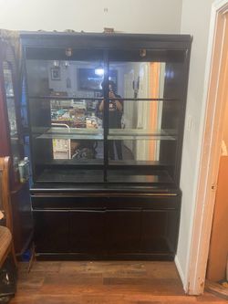 Black china cabinet