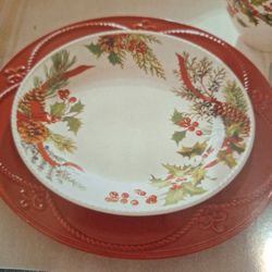 Princess House Platos Medianos Navideños  Winter Berry