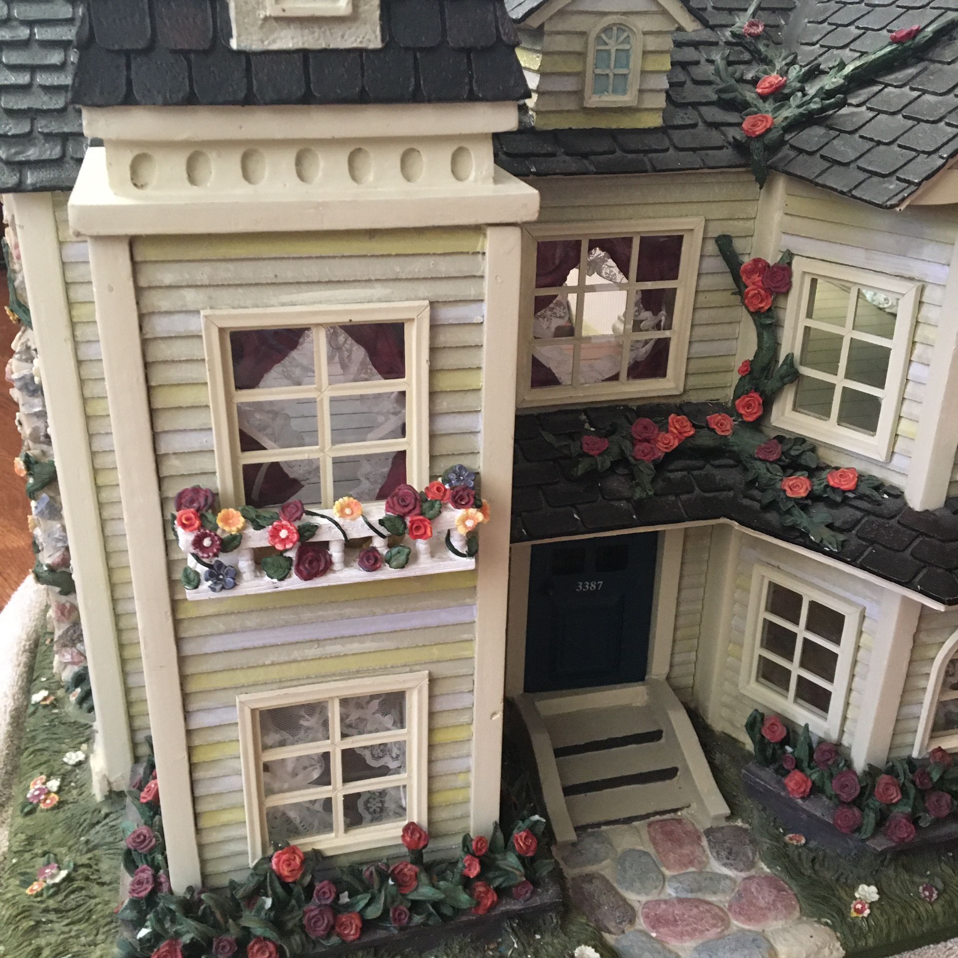 vintage handmade realistic doll house