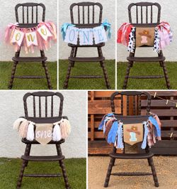 High chair for smash cake western decor for kids birthday party
